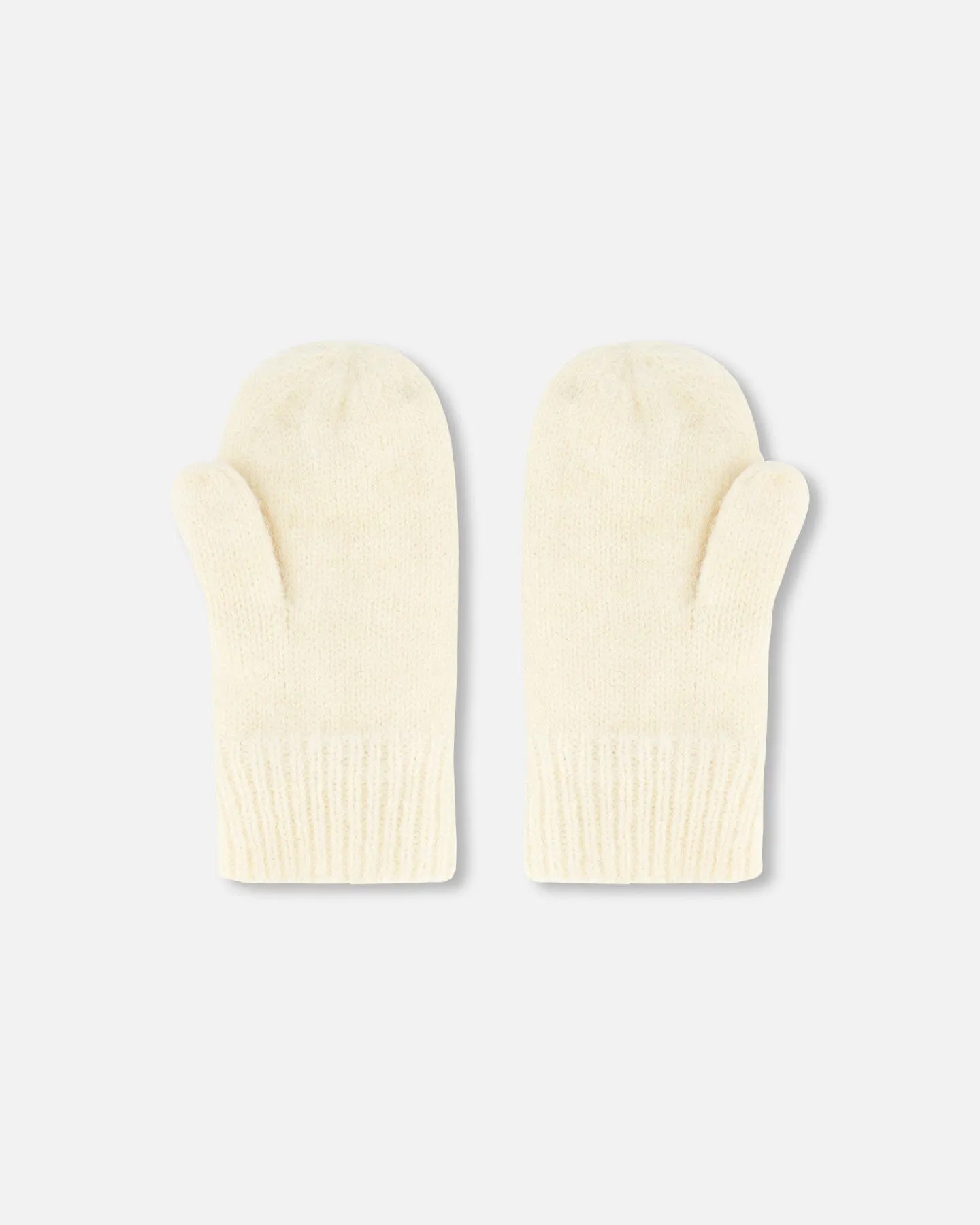 Knitted Mittens Off White