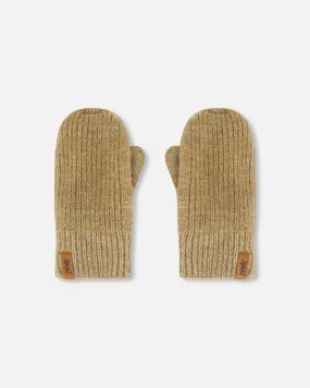 Knitted Mittens Taupe