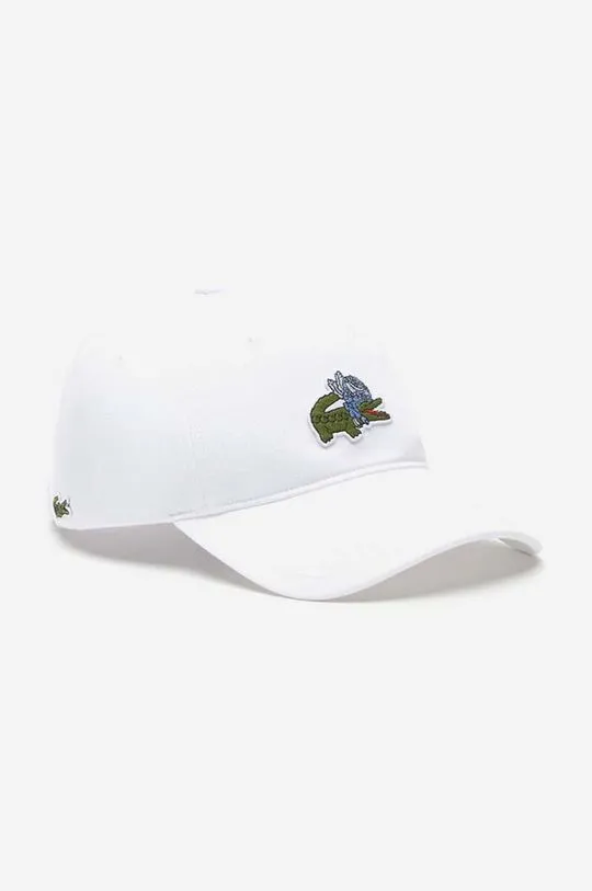 Lacoste cotton beanie Lacoste x Netflix white color