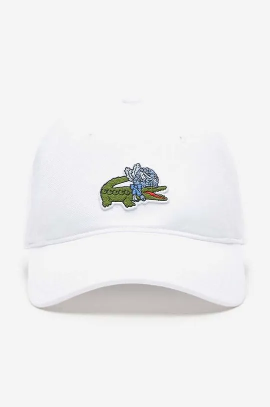 Lacoste cotton beanie Lacoste x Netflix white color