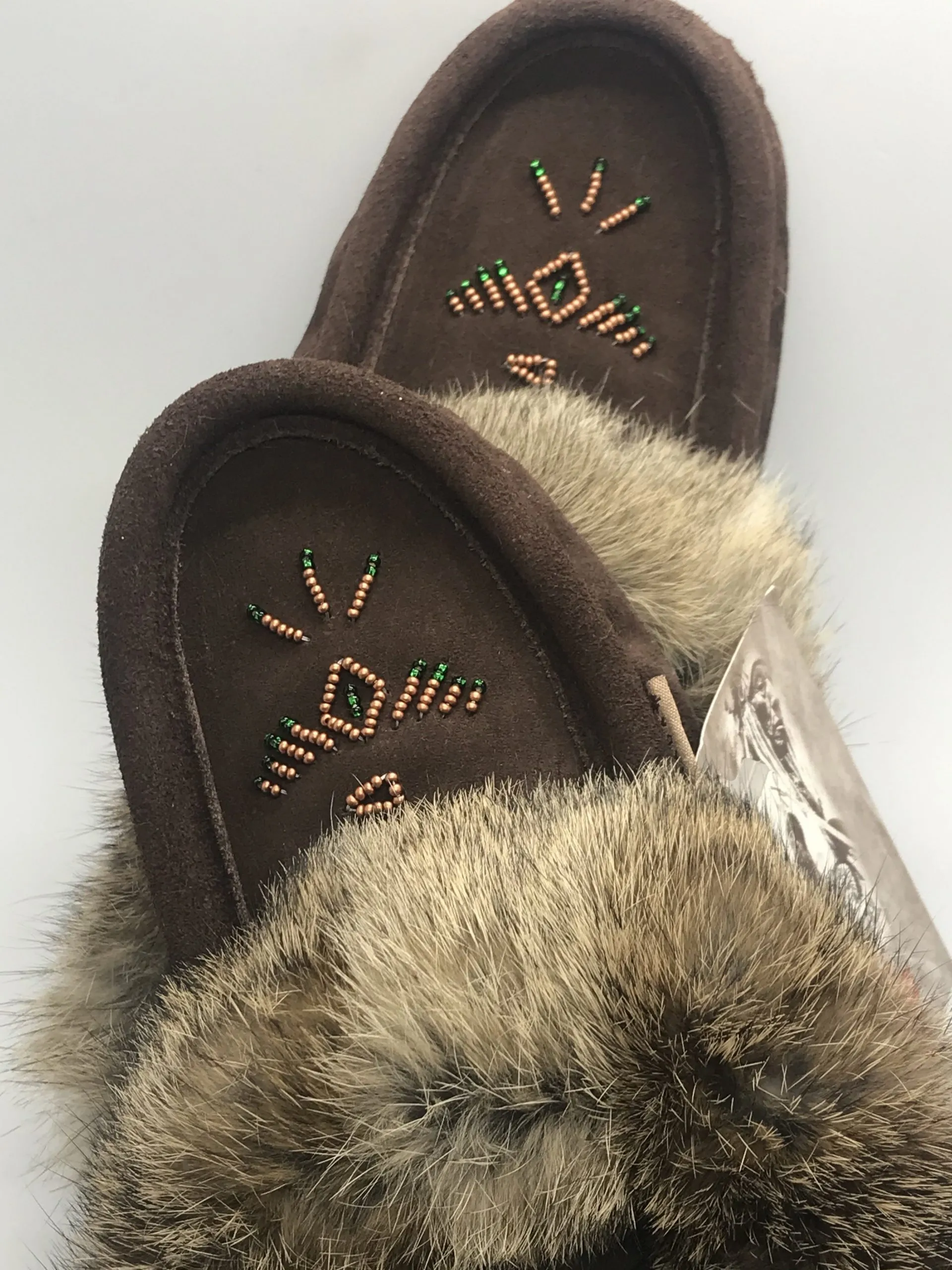 Laurentian Chief Fur Brown Slipper - A One Clothing