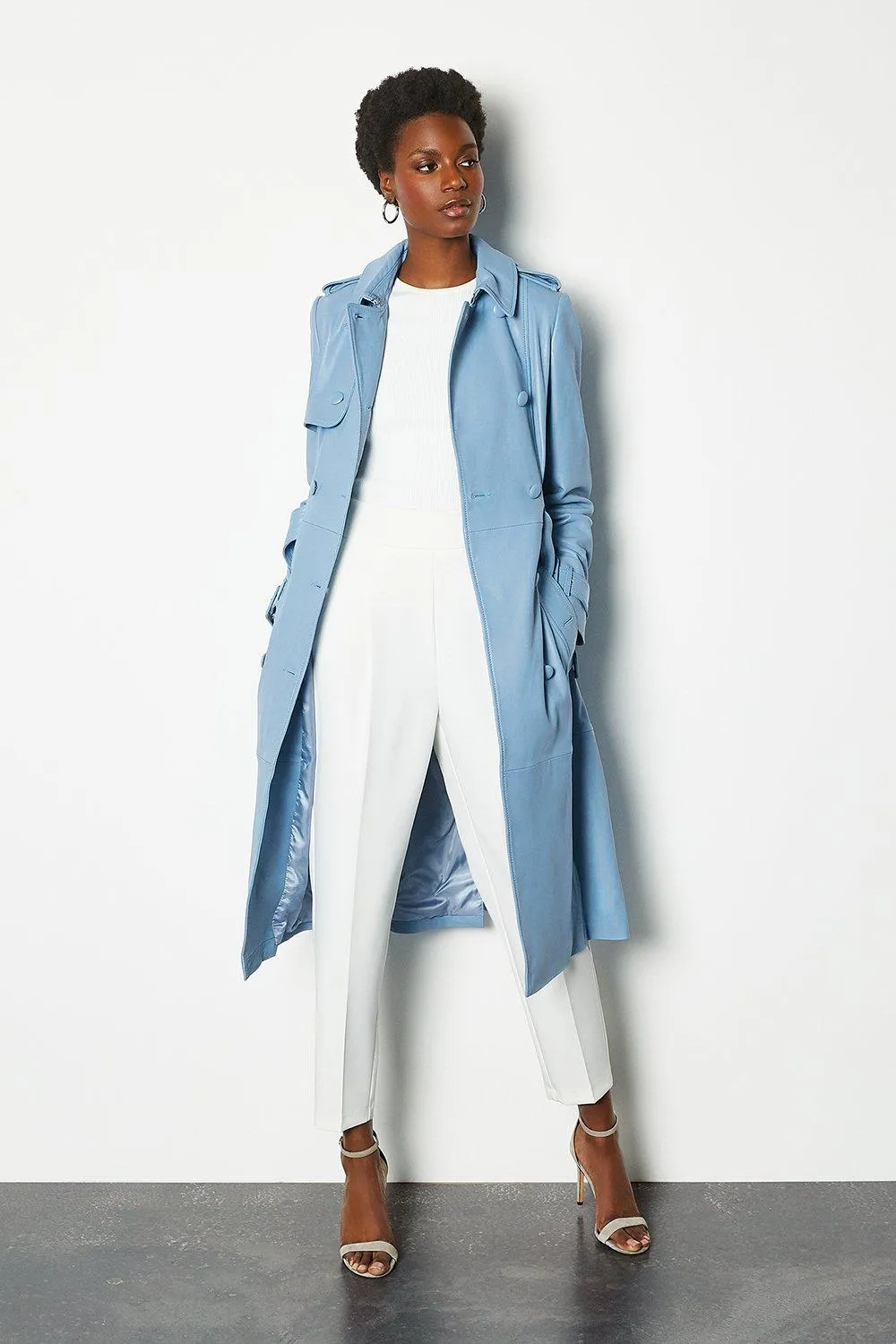 Leather Trench Coat | Karen Millen