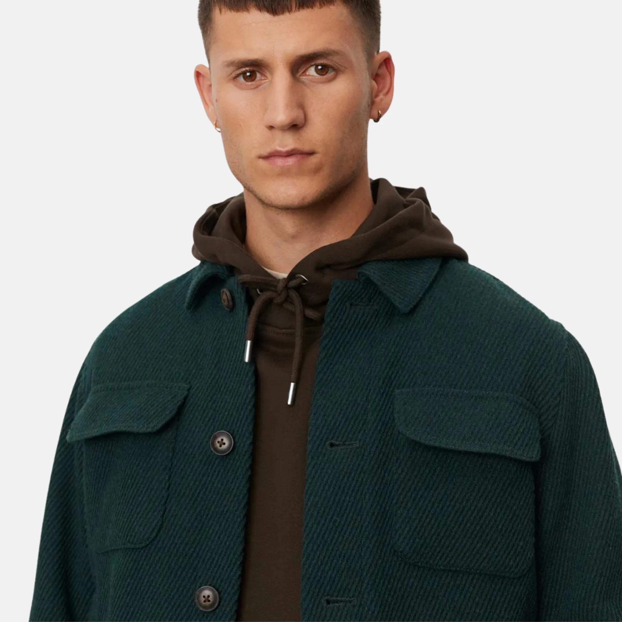 Les Deux Pine Green Nash 2.0 Wool Hybrid Jacket