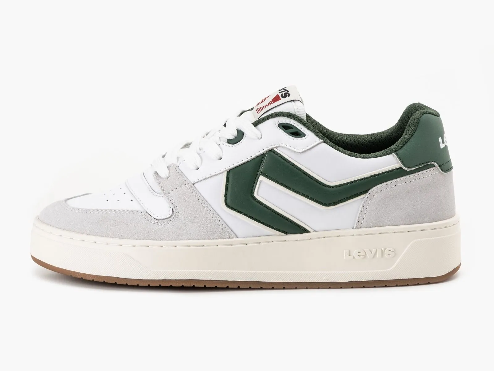 Levis Glide Lace Up Sneakers White Green