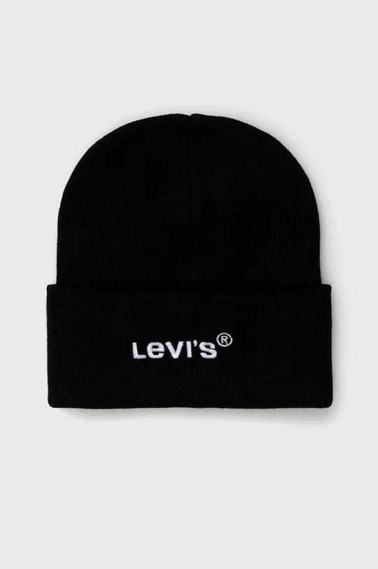 Levi's beanie black color