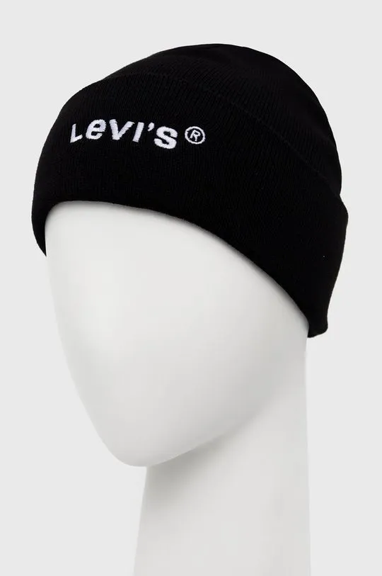 Levi's beanie black color