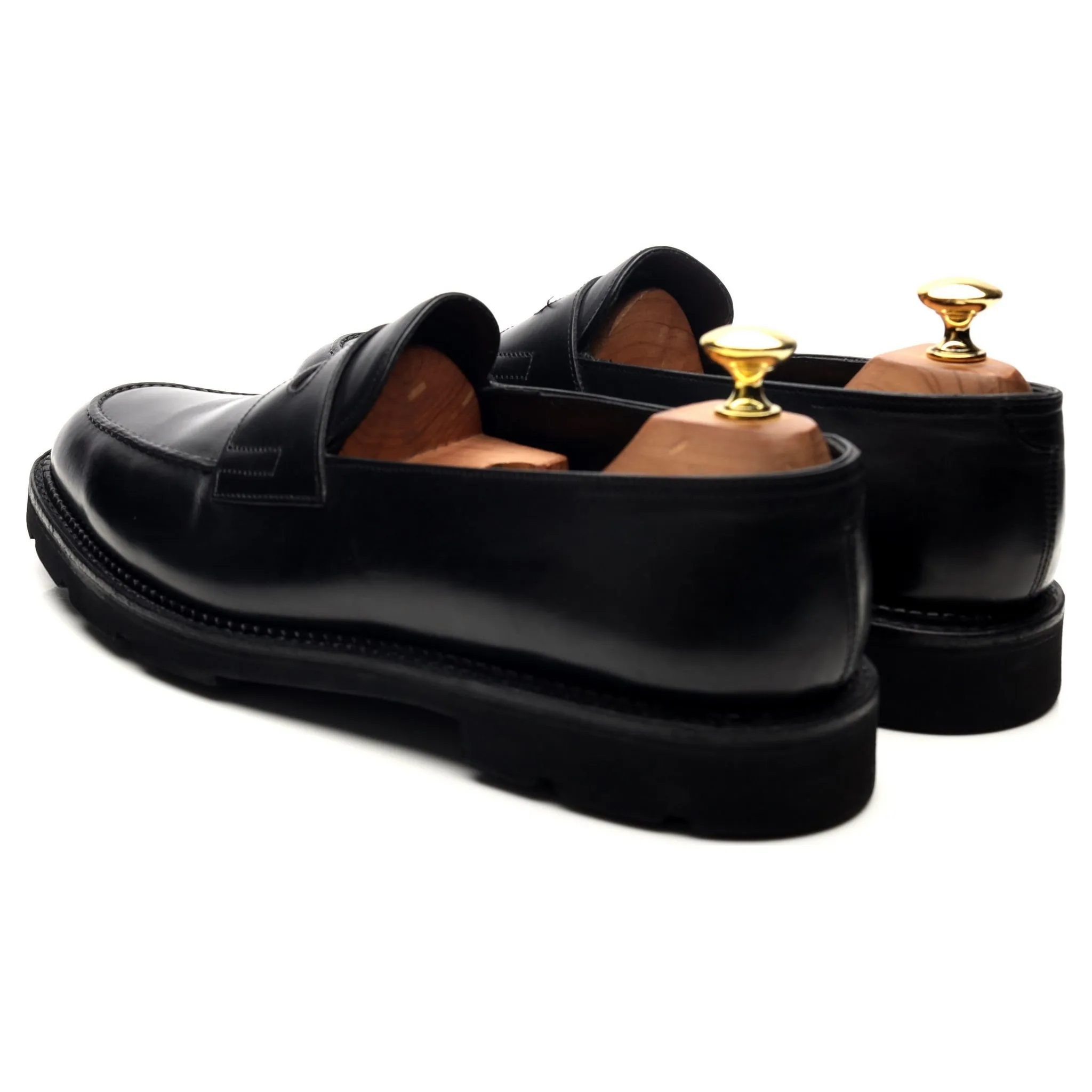 'Lopez' Black Leather Loafers UK 8.5 E