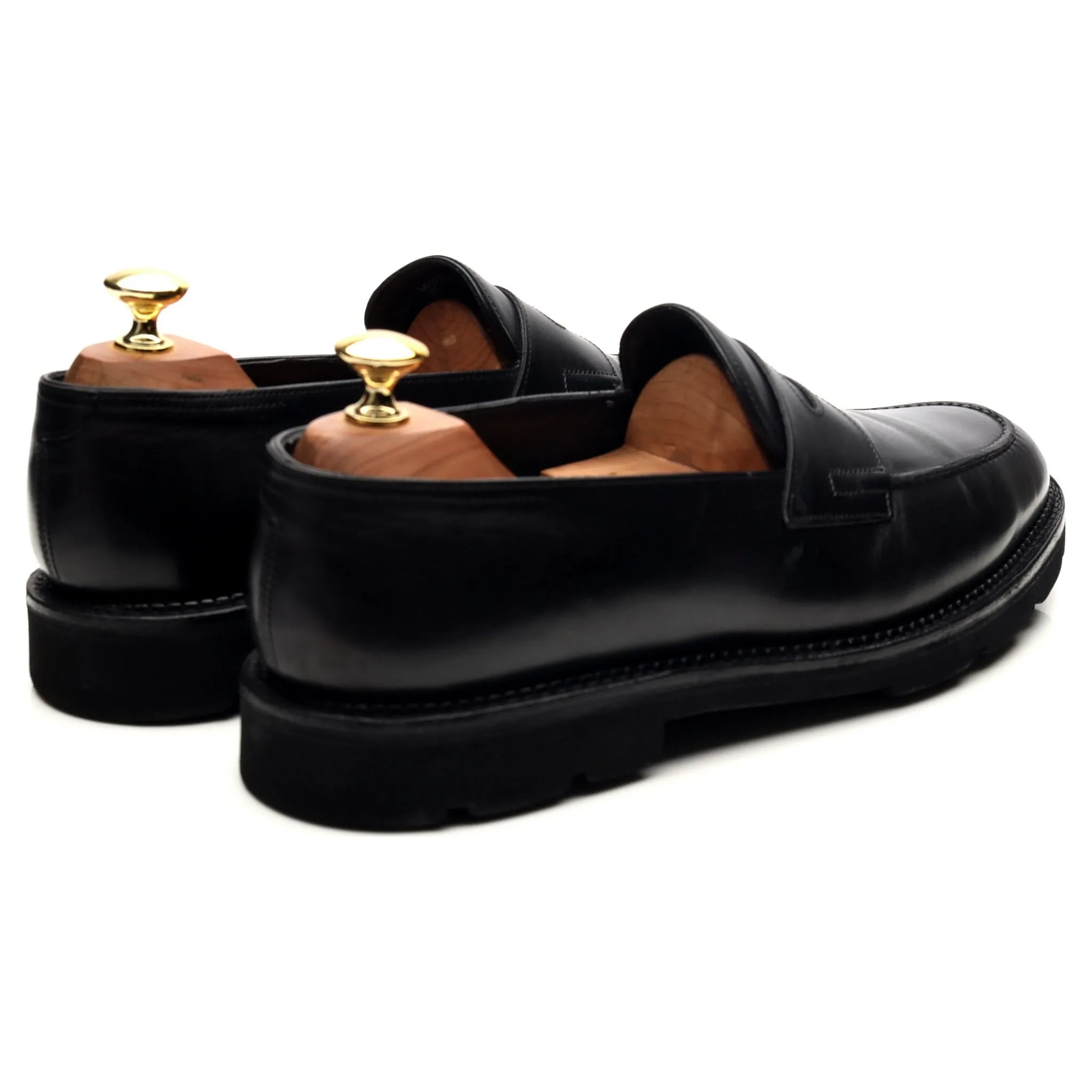 'Lopez' Black Leather Loafers UK 8.5 E