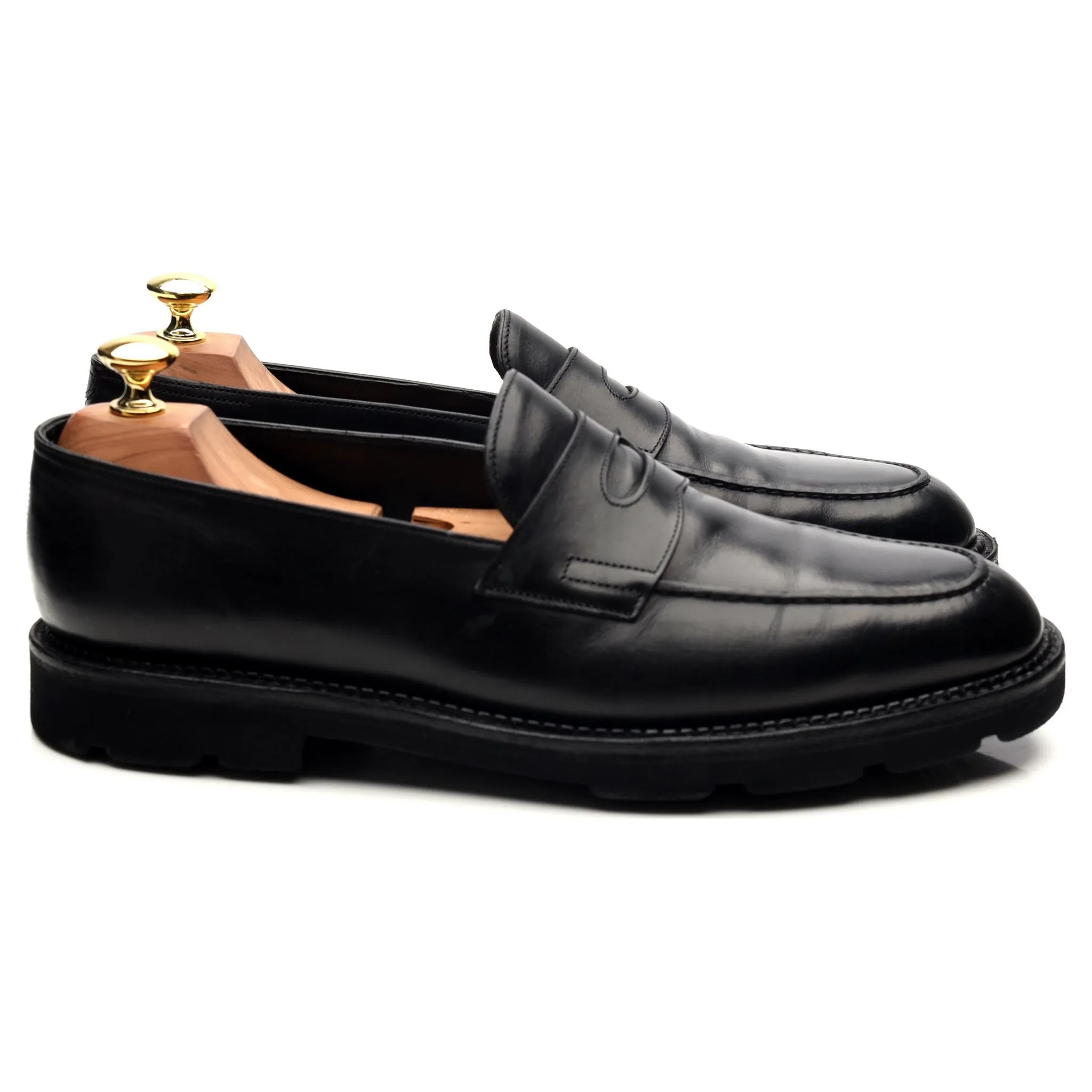 'Lopez' Black Leather Loafers UK 8.5 E