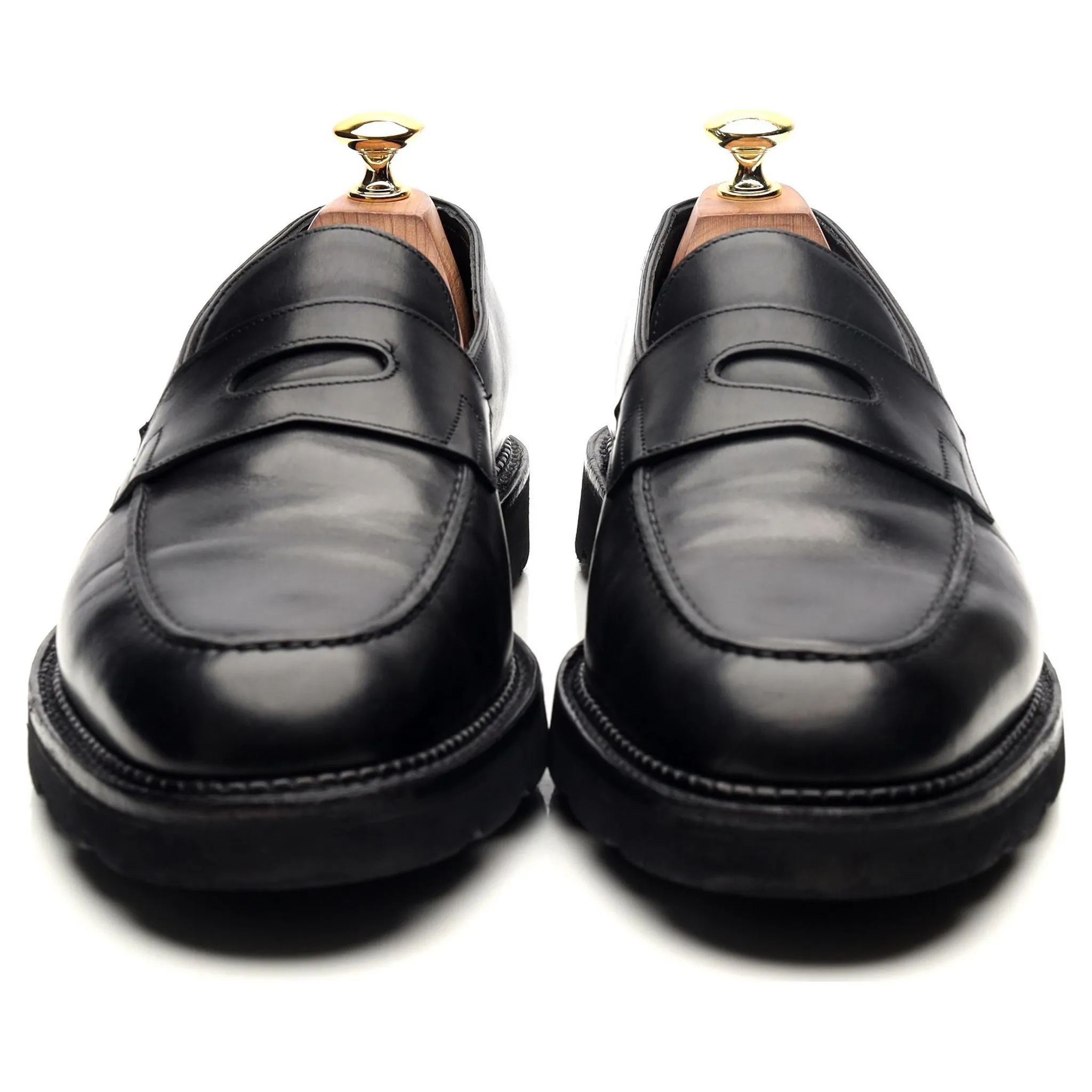 'Lopez' Black Leather Loafers UK 8.5 E