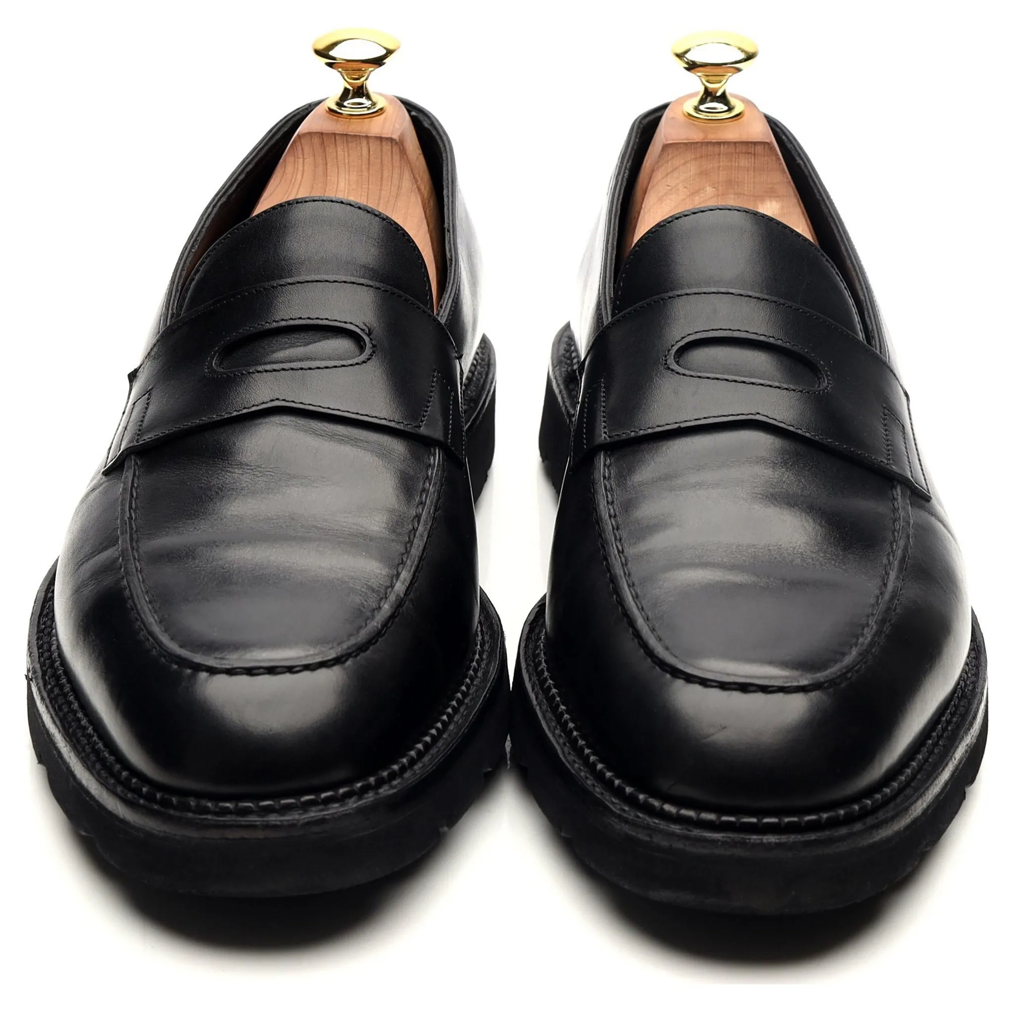 'Lopez' Black Leather Loafers UK 8.5 E