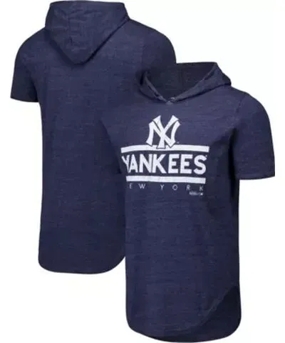 Majestic Threads Men's MLB New York Yankees Tri-Blend Hoodie T-Shirt