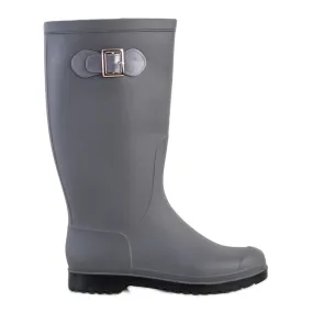 Matt Galoshes With Buckle grey