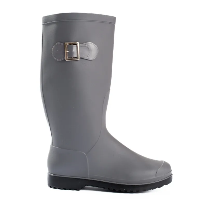 Matt Galoshes With Buckle grey