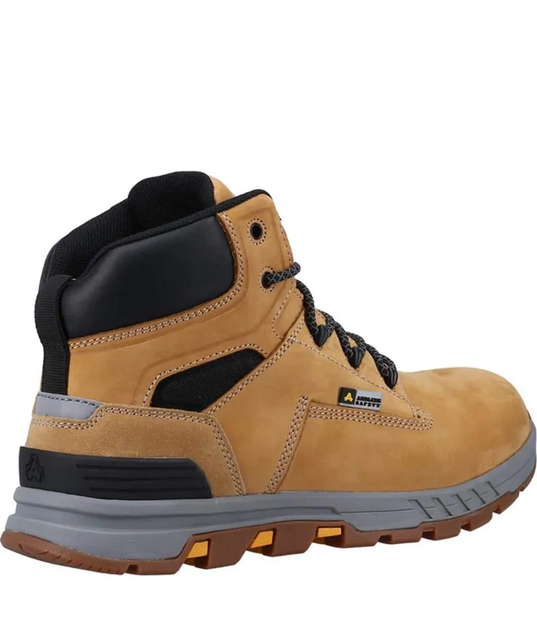 Mens as261 crane grain leather safety boots honey Amblers