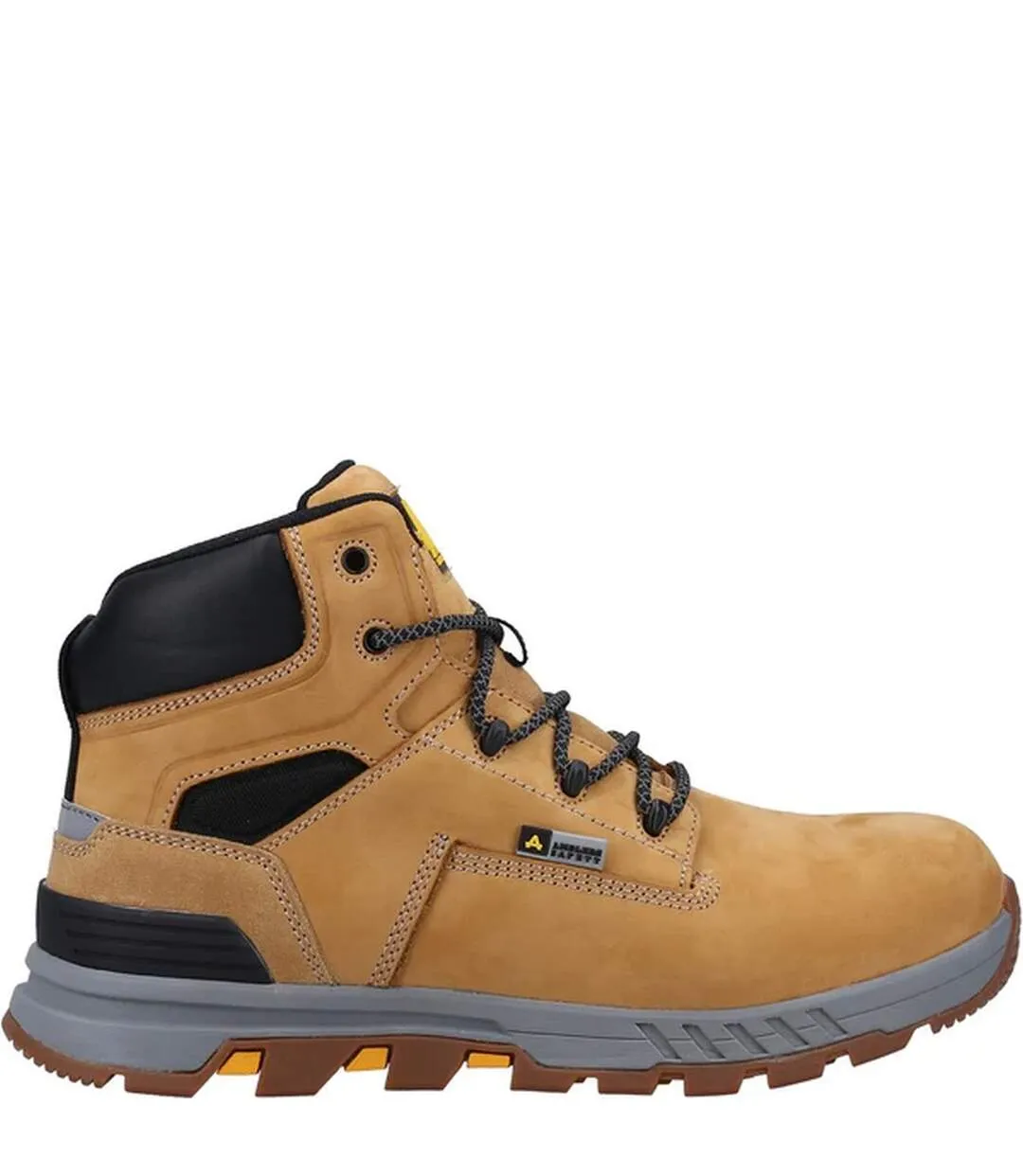 Mens as261 crane grain leather safety boots honey Amblers