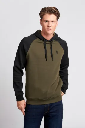 Mens Rider Block Hoodie in Forest Night