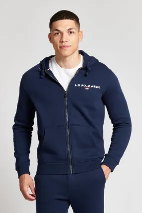 Mens Sport Zip-Through Hoodie in Navy Blue