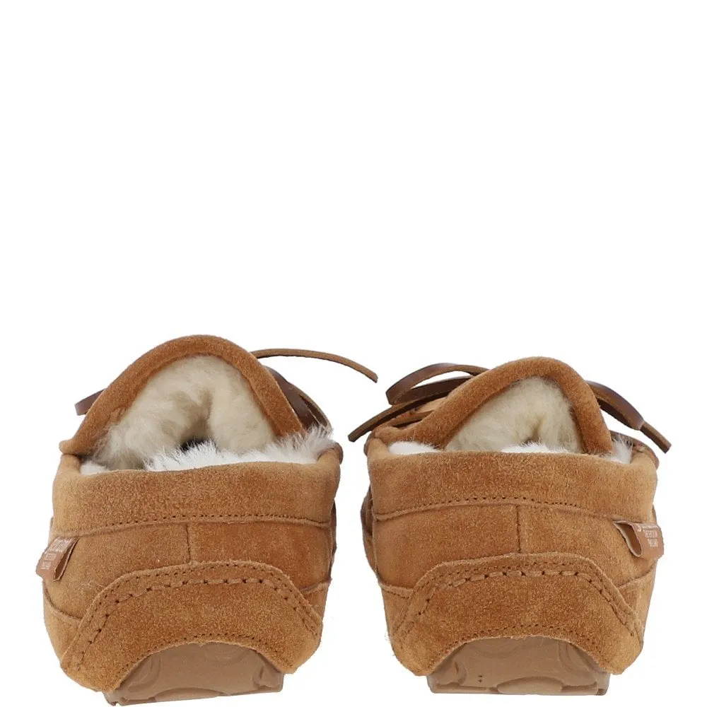 Men's Tan Sheepskin Moccasins - Maverick