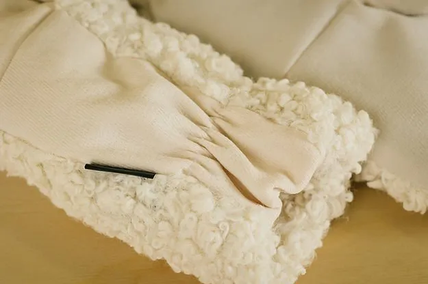 Mercedes Morin Sherpa Mittens (Ivory or Caramel)