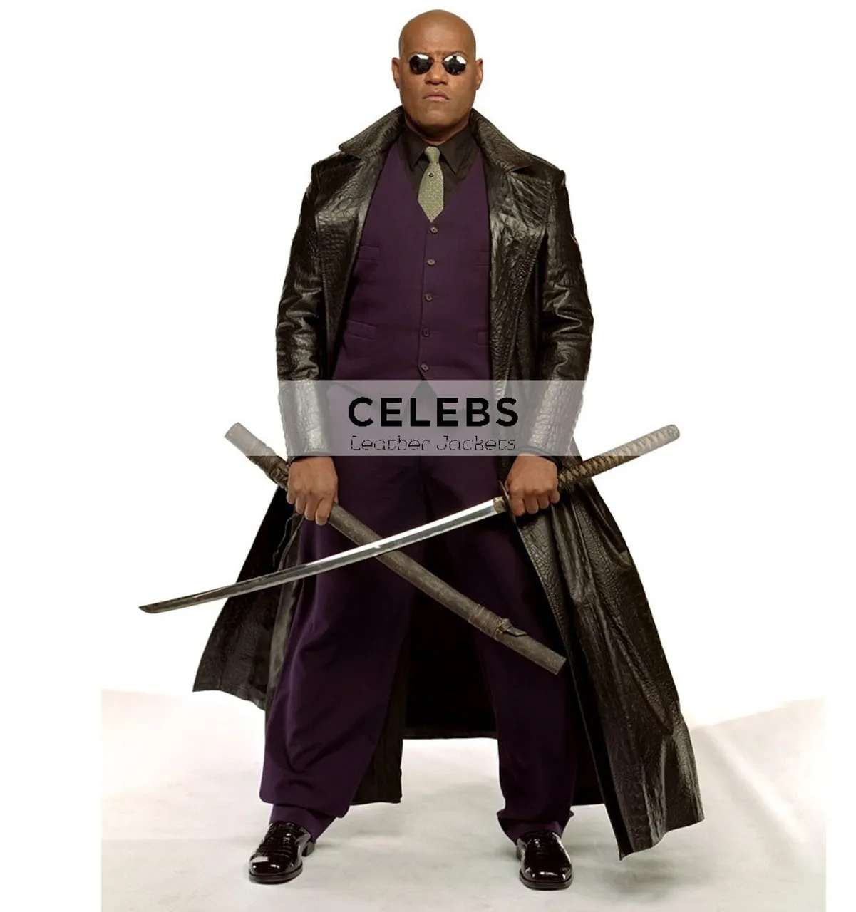 Morpheus The Matrix Laurence Fishburne Alligator Coat