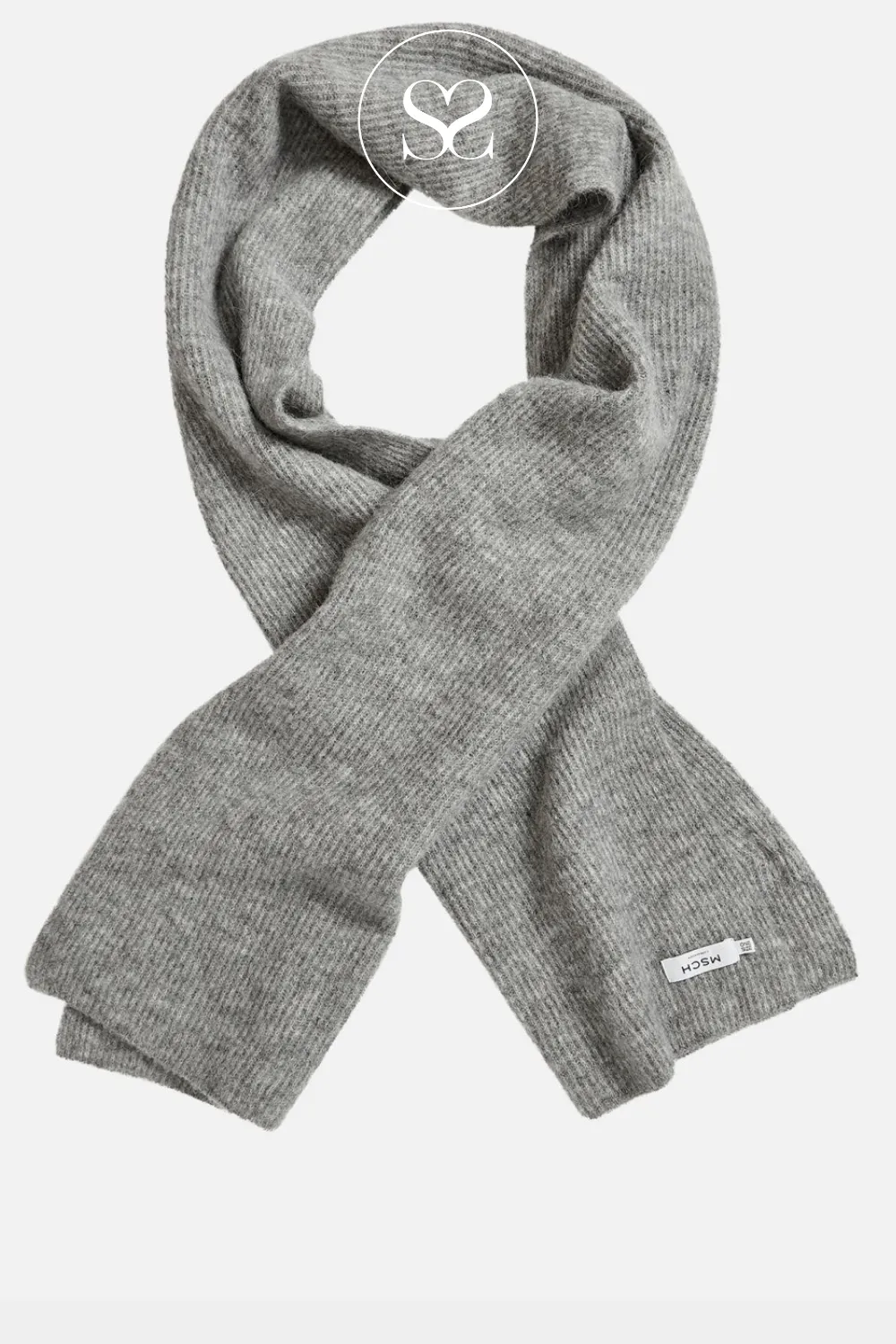 MOSS COPENHAGEN HOPE GREY SCARF