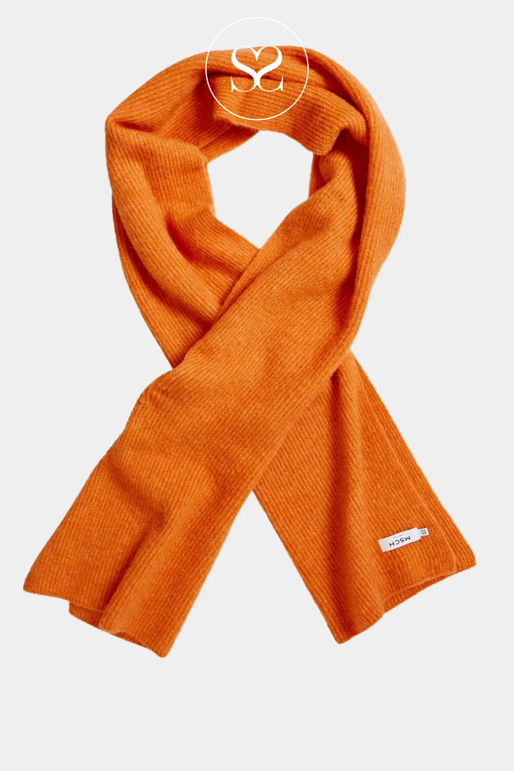 MOSS COPENHAGEN HOPE ORANGE SCARF