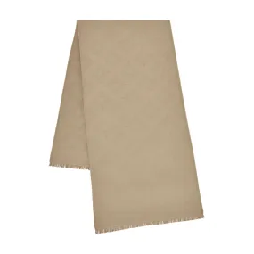 MULBERRY Logo Tree Fringed Scarf - Linen Green