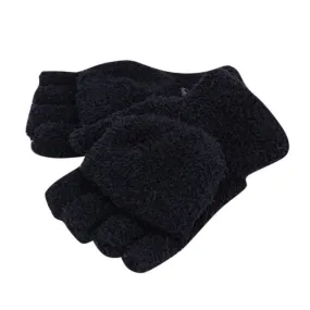 New Men Women Gloves Warm Half Finger Flip Knitted Mittens Glove 6 ColorsSM6