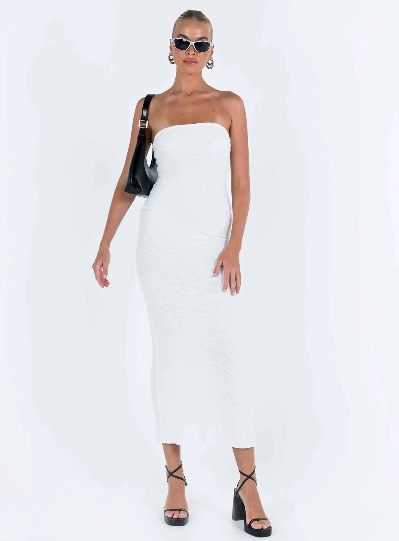 Oscar Midi Dress White Tall