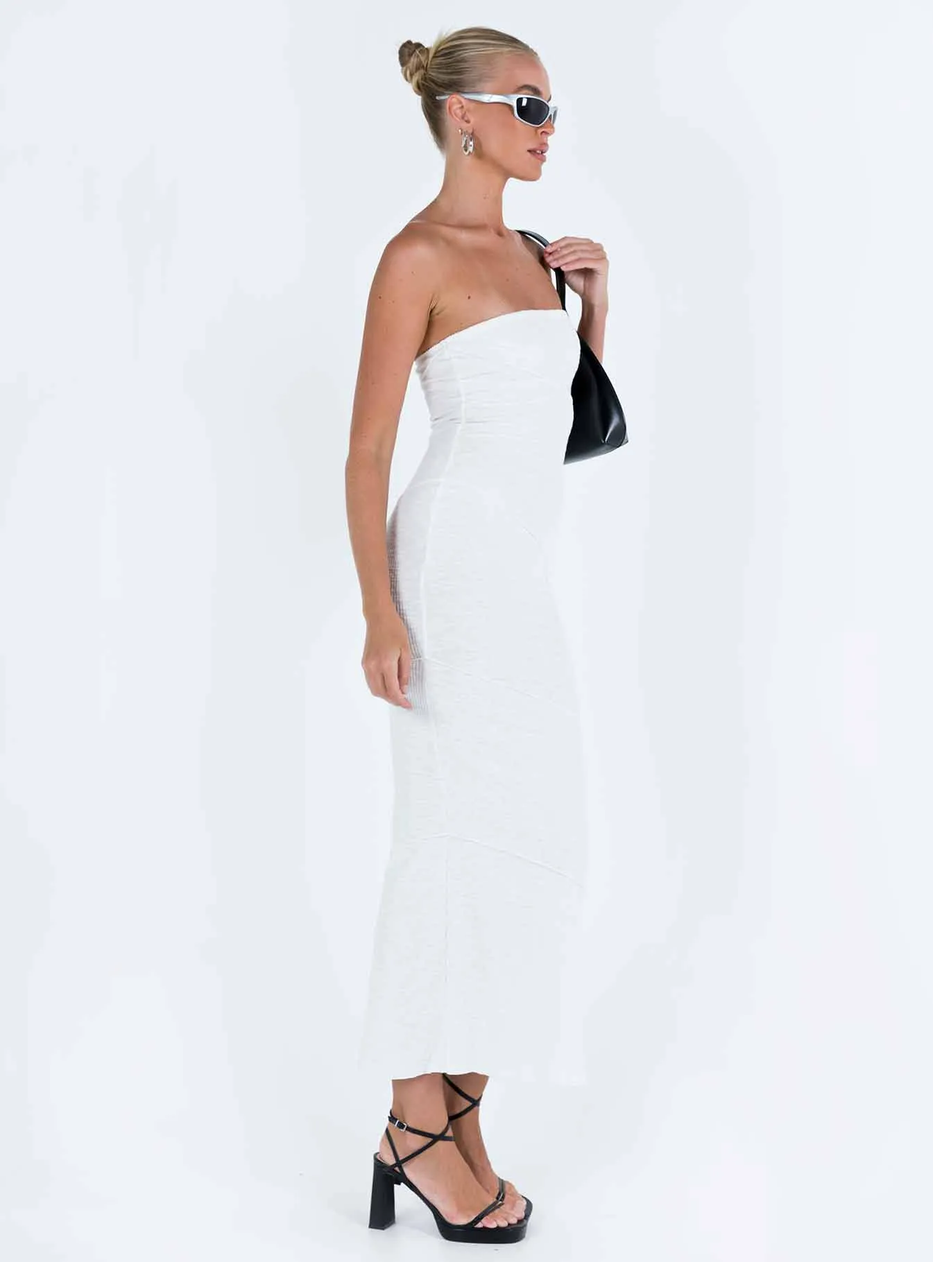 Oscar Midi Dress White Tall