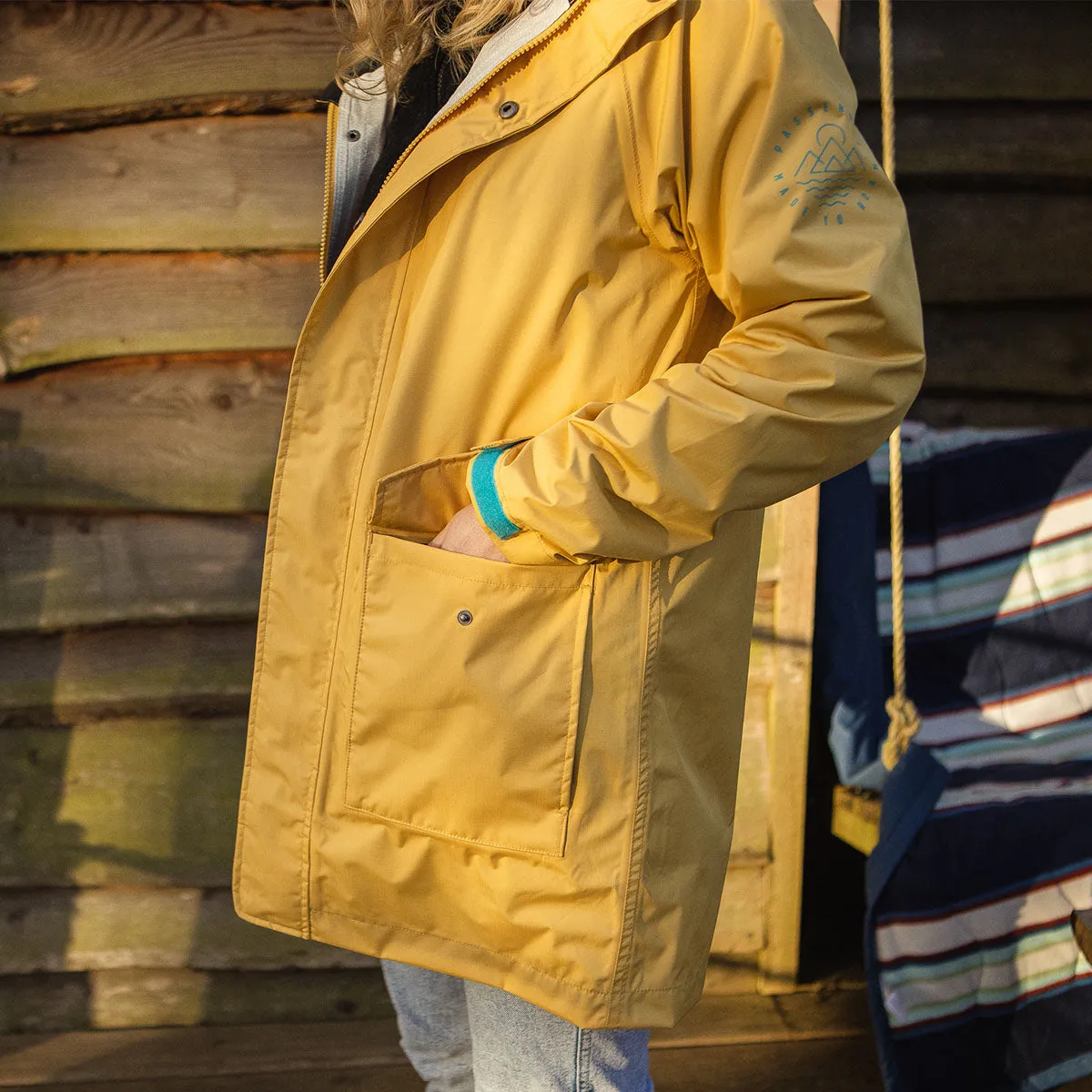 Pacific Recycled Waterproof Jacket - Ochre Yellow