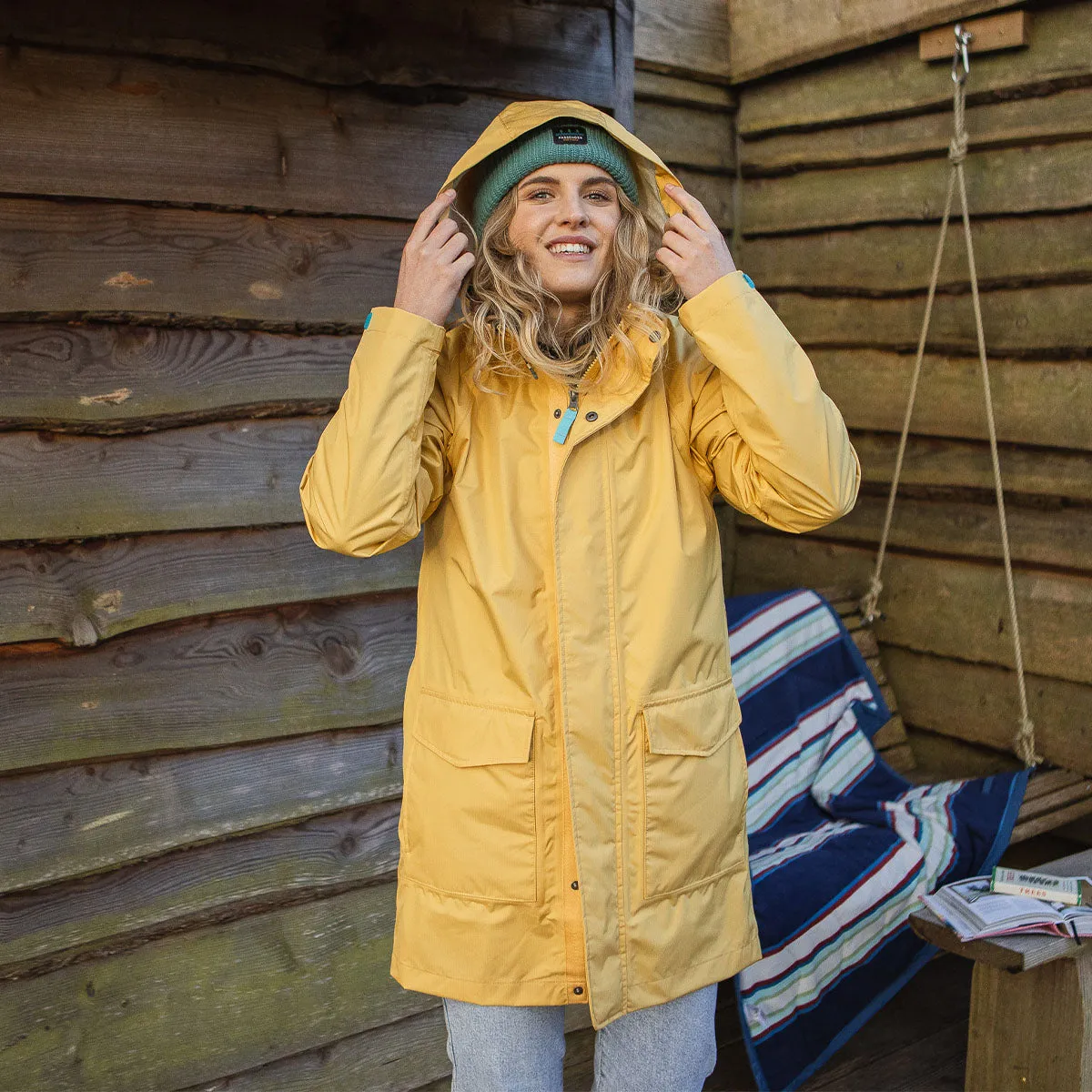 Pacific Recycled Waterproof Jacket - Ochre Yellow