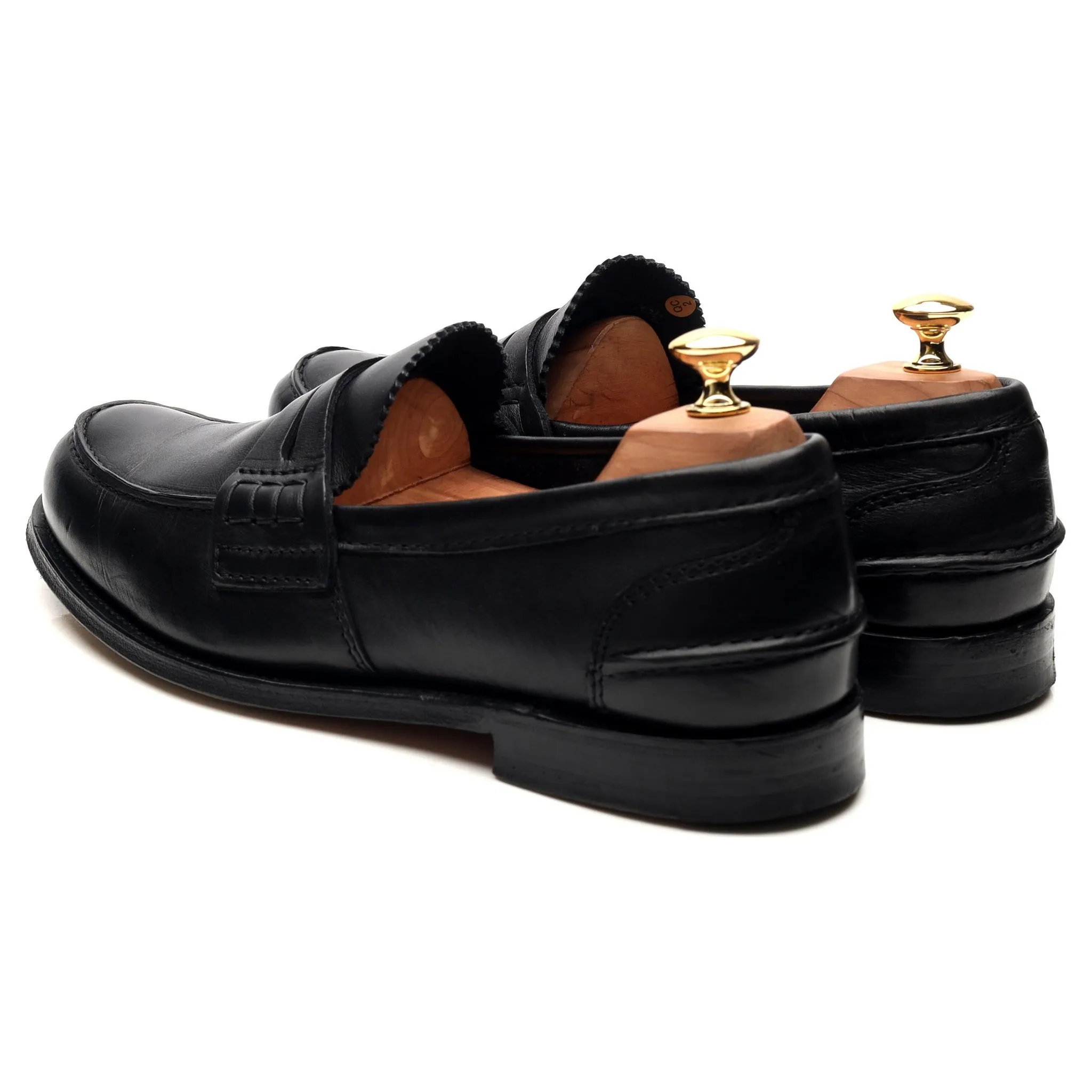 'Pembrey' Black Leather Loafers UK 10.5 G