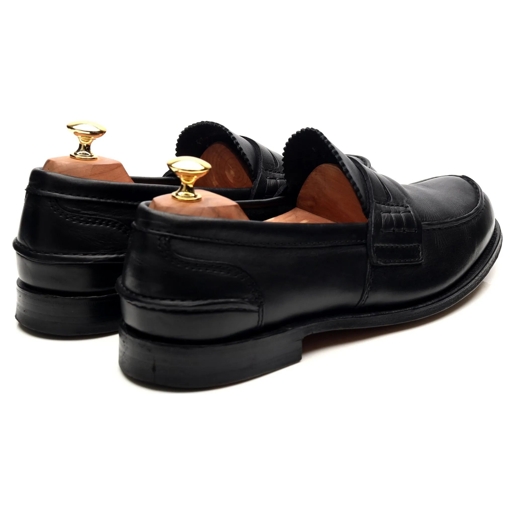 'Pembrey' Black Leather Loafers UK 10.5 G