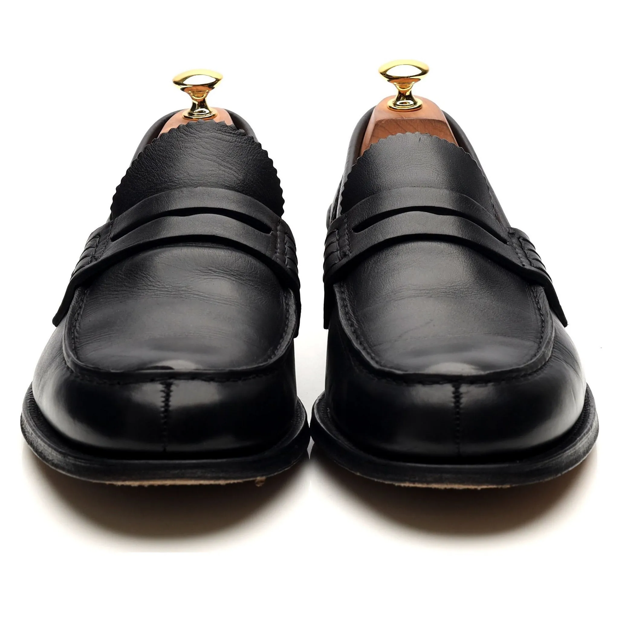 'Pembrey' Black Leather Loafers UK 10.5 G