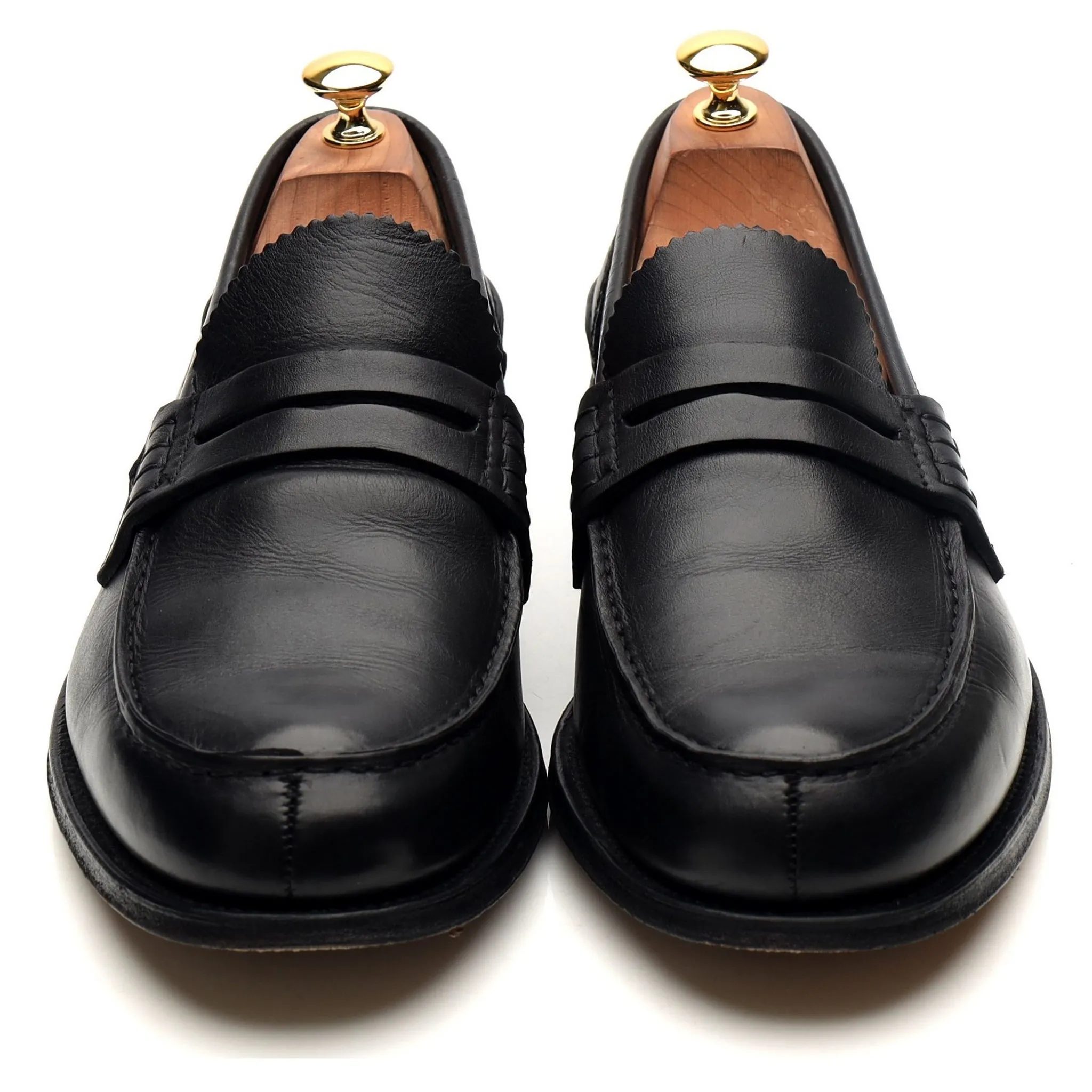 'Pembrey' Black Leather Loafers UK 10.5 G