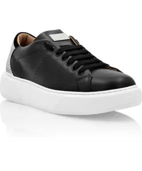 Philipp Plein Leather Lo-Top Sneakers Skull