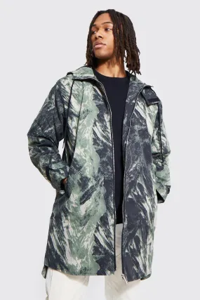 Quilted Lined Camo Field Parka | boohooMAN UK