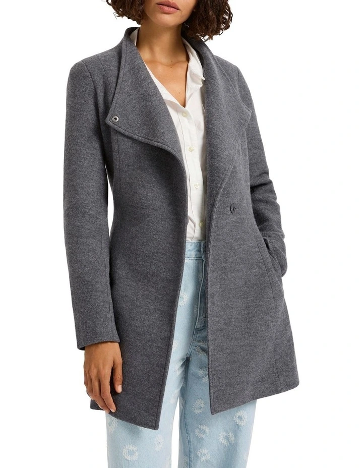 Ruby Felted Wool Coat in Ashes Melange