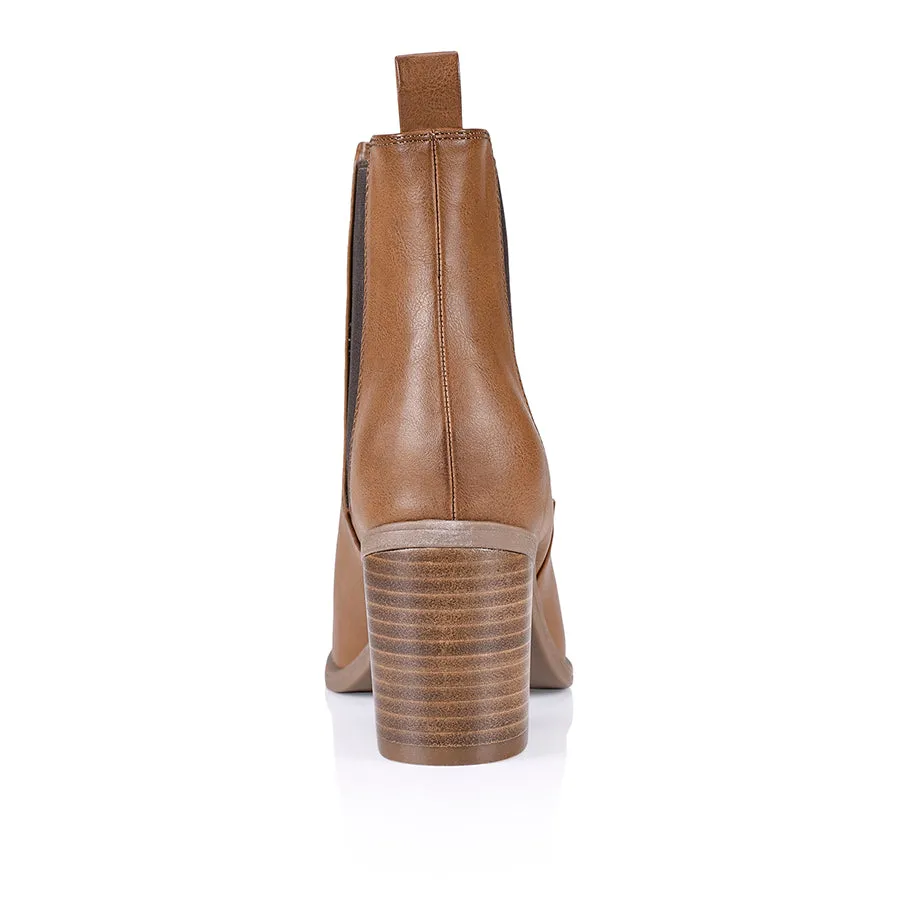 Samantha Chelsea Boots - Tan Softee