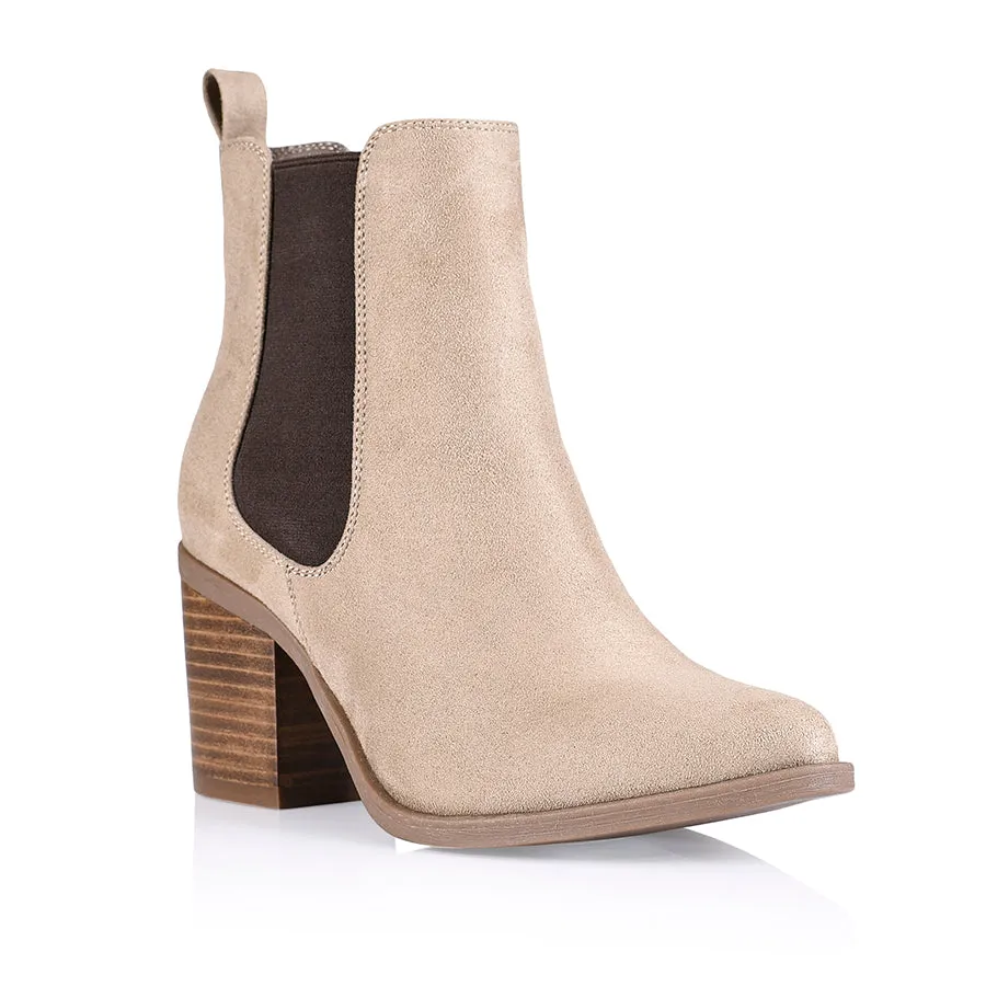 Samantha Chelsea Boots - Taupe Micro