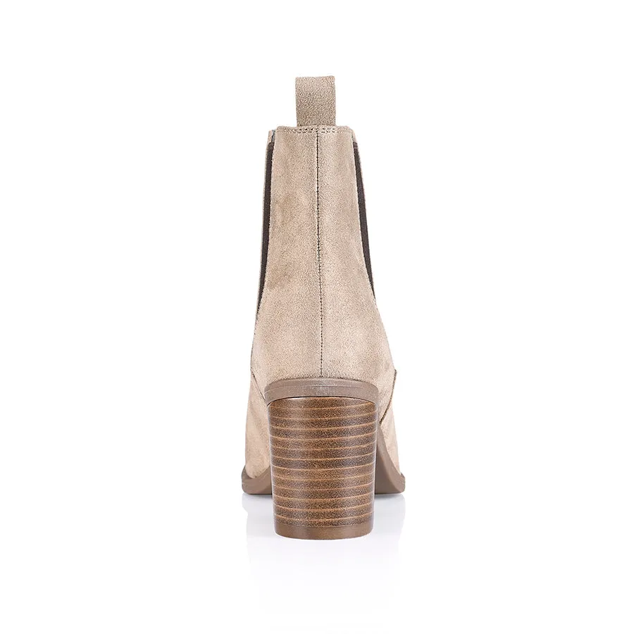 Samantha Chelsea Boots - Taupe Micro