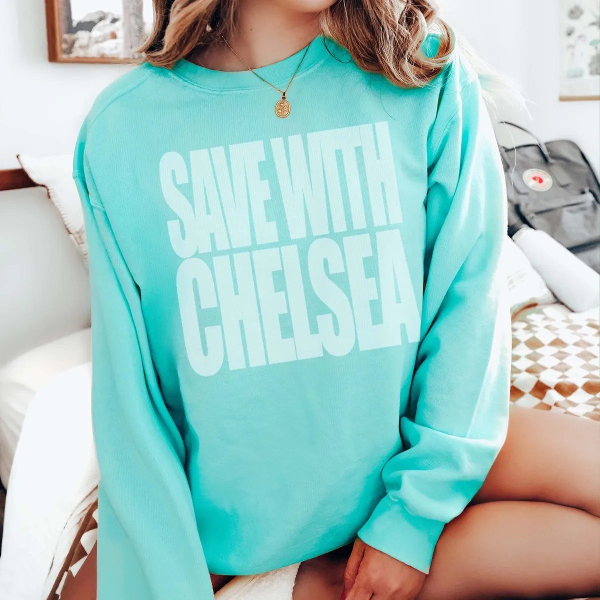 Save With Chelsea Beachy Comfort Color Sweatshirt