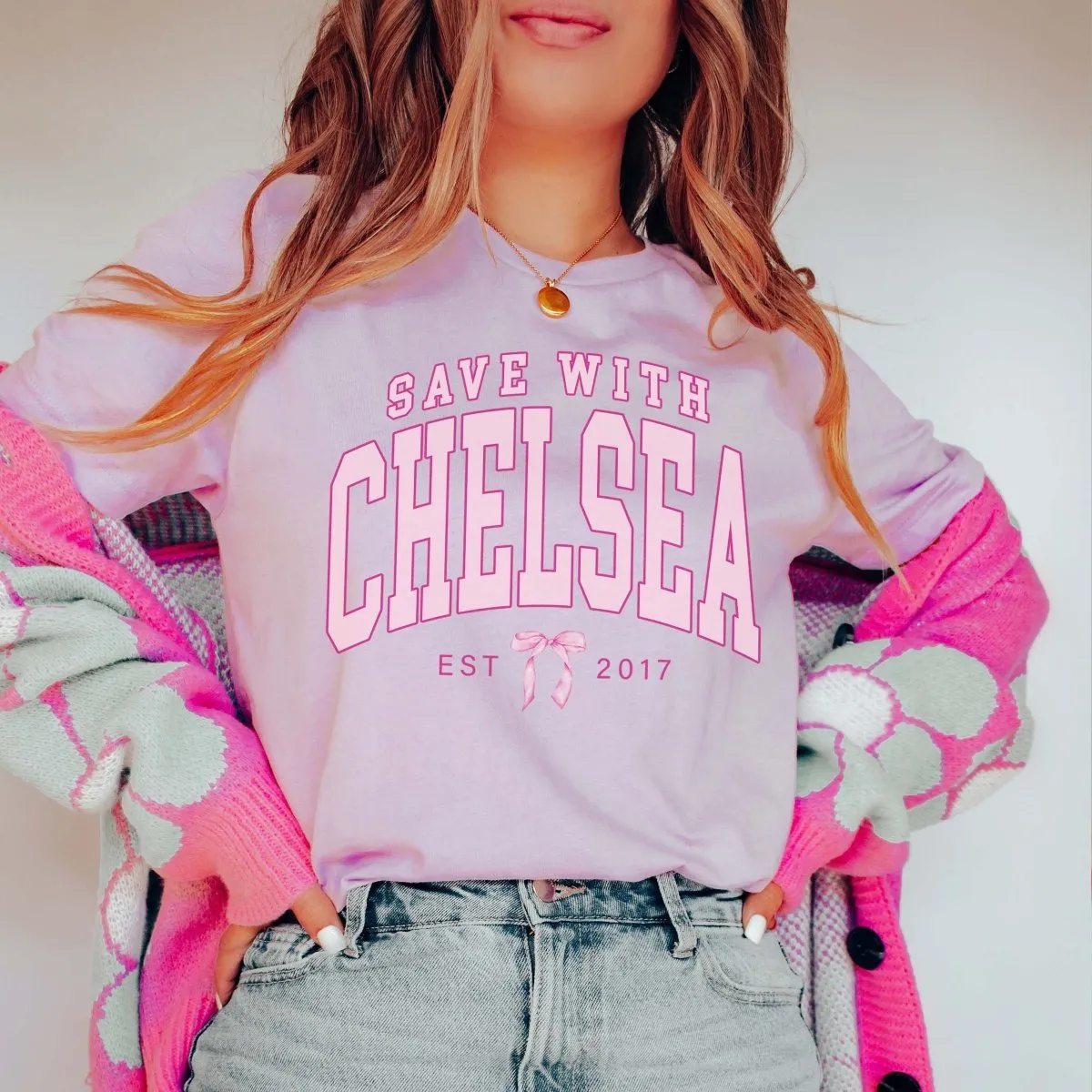 Save With Chelsea Bow Tee