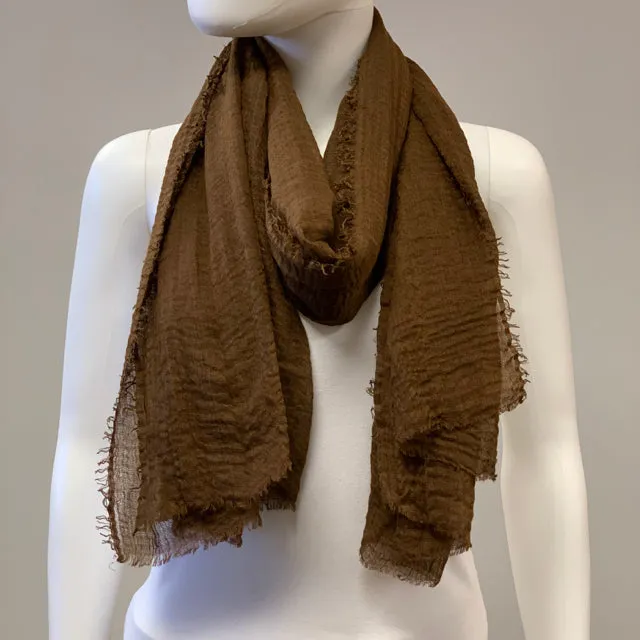 Scarf Cotton-Gauze Wrinkle