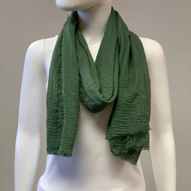 Scarf Cotton-Gauze Wrinkle