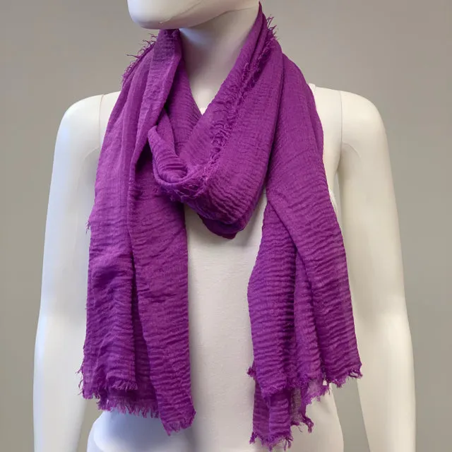 Scarf Cotton-Gauze Wrinkle