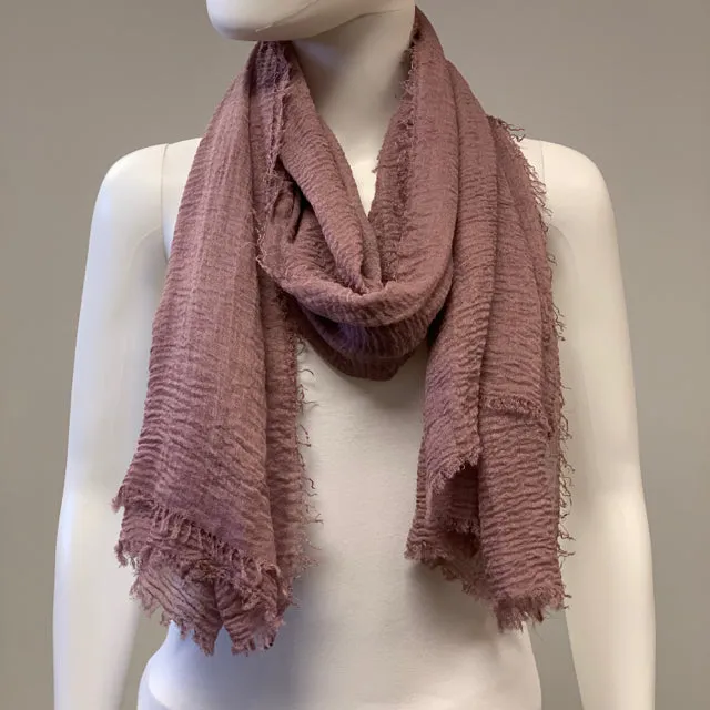 Scarf Cotton-Gauze Wrinkle