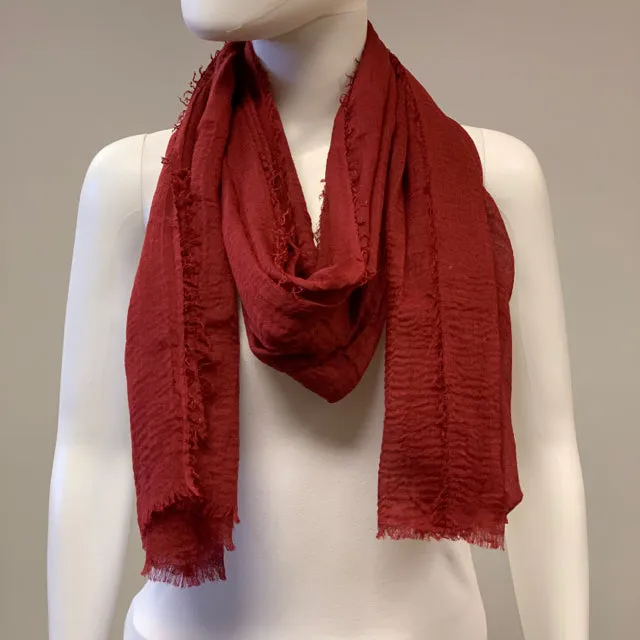 Scarf Cotton-Gauze Wrinkle